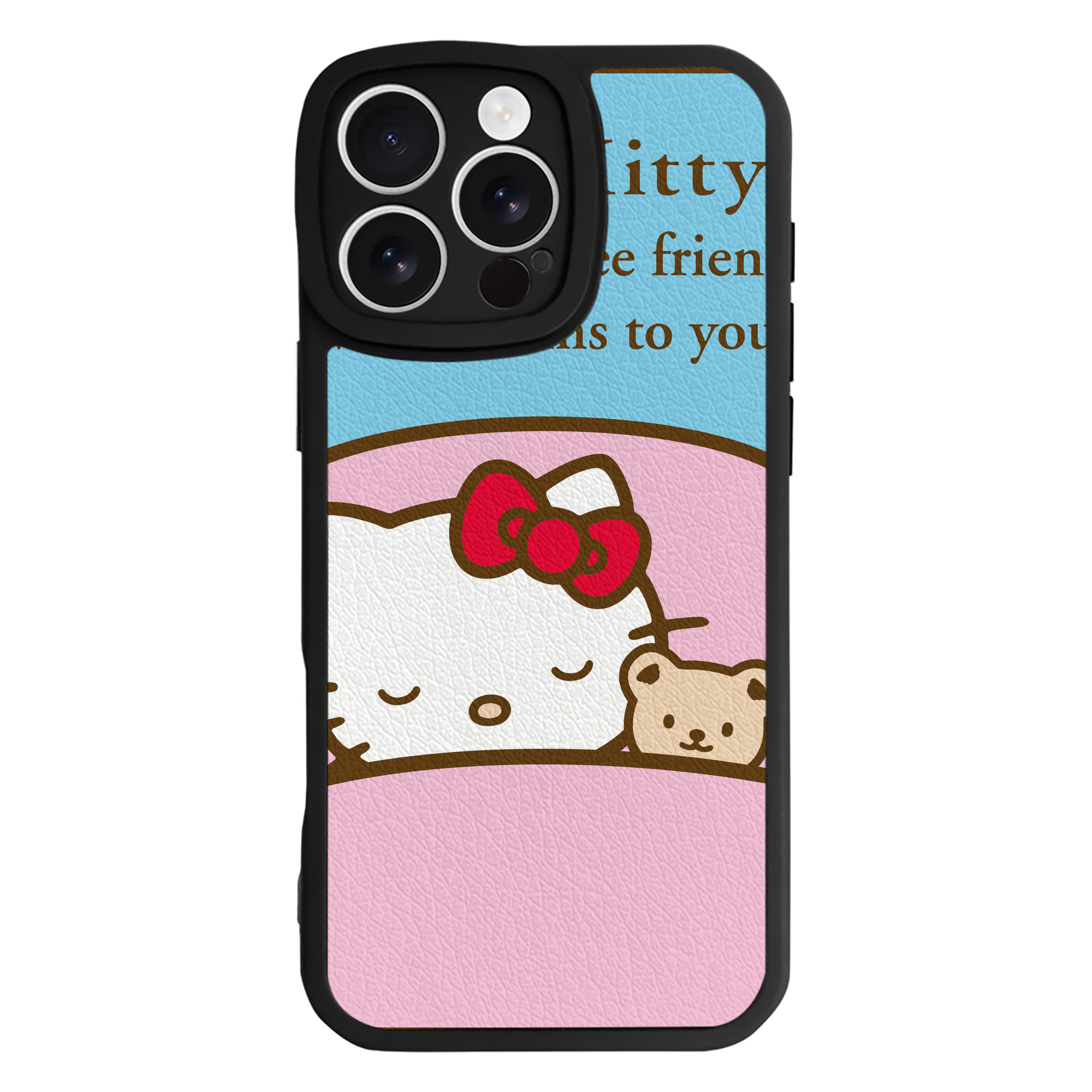 （画像用） Hello Kitty ハローキティ 【iPhone 16シリーズ対応】シリコンスマホケース（レザー調） 材質：シリコン